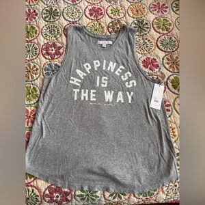 NWT Spiritual Gangster “Happiness is The Way” tank Size Large